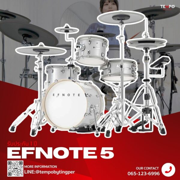 กลองไฟฟ้า EFNOTE 5 บอดี้กลองจริง และเสียงที่สมจริง จนแยกไม่ออก