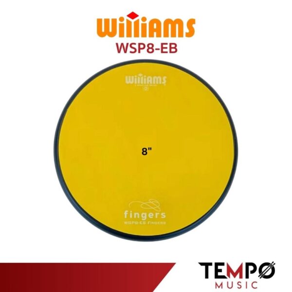 แป้นซ้อมกลอง Williams Fingers 8 นิ้ว สีเหลือง