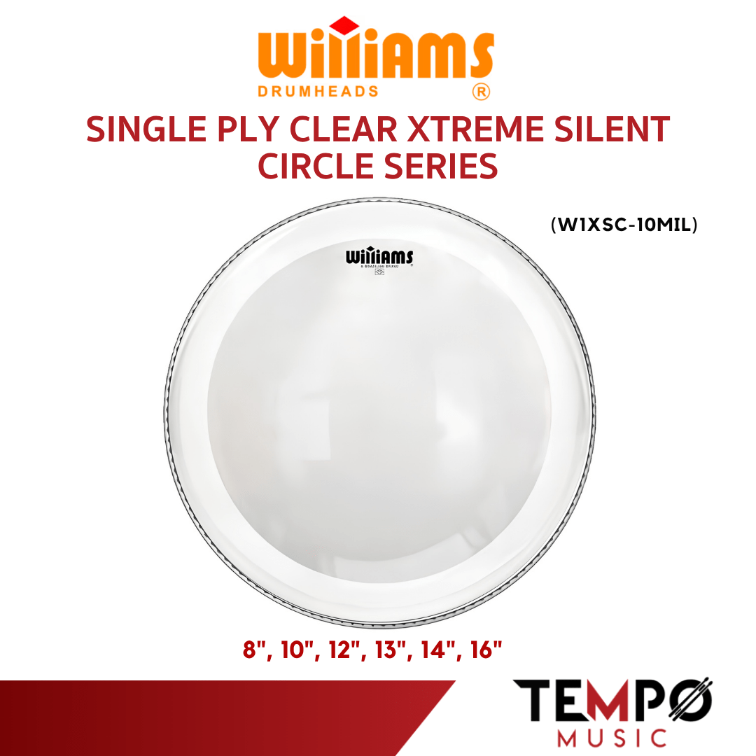 williams-w1xsc-tom-drumhead.webp หนังกลองทอม Williams W1xSC Drumhead แบบใสชั้นเดียว