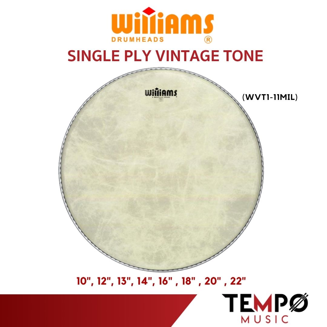 williams-vintage-wvt1-drumhead.webp หนังกลองทอม Williams Vintage WVT1 Drumhead ผิวคล้ายหนังสัตว์