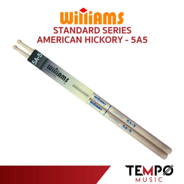 ไม้กลอง Williams 5A5 Standard Drumsticks ผลิตจาก American Hickory