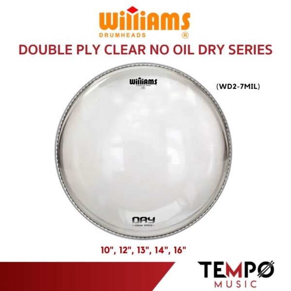 หนังกลองทอม Williams WD2 Drumhead หนังใส 2 ชั้น
