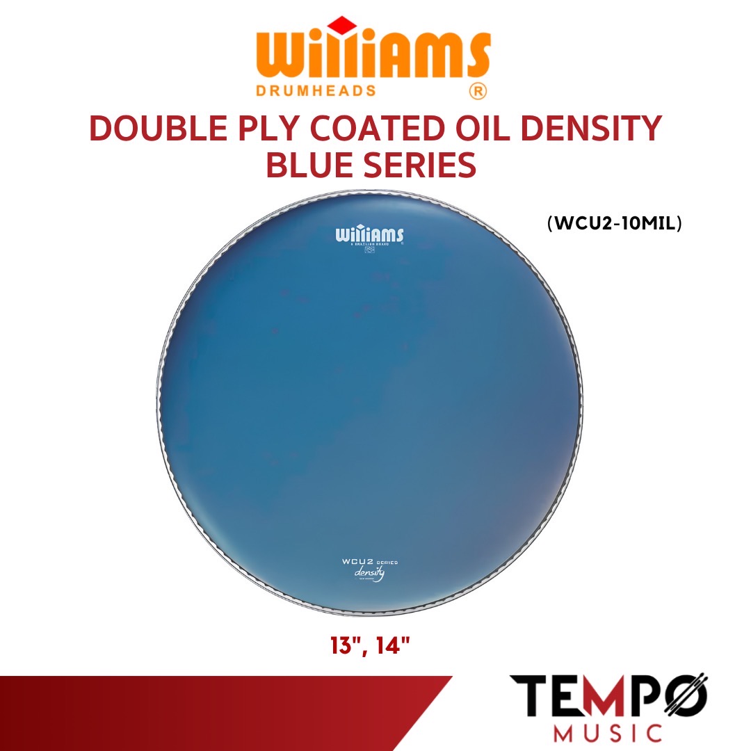williams-wcu2-blue-coated-snare-drumhead.webp หนังกลองสแนร์ Williams WCU2 Snare Drumhead ผิวสากสีน้ำเงิน