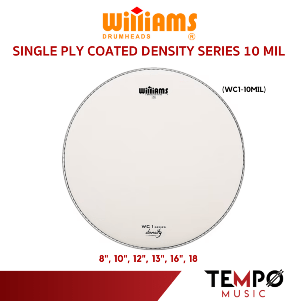 หนังกลองสแนร์ Williams WC1 Snare Drumhead หนังขาวสาก 1 ชั้น 10 Mil